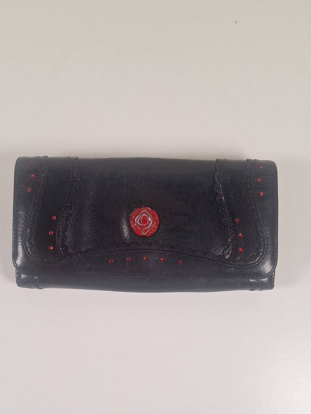 ANNA-SUI Rose/Cluth/Wallet Genuine Leather